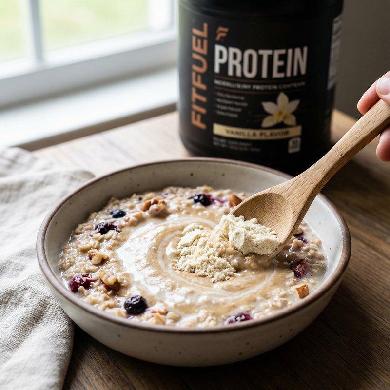 Protein Powder in Oatmeal